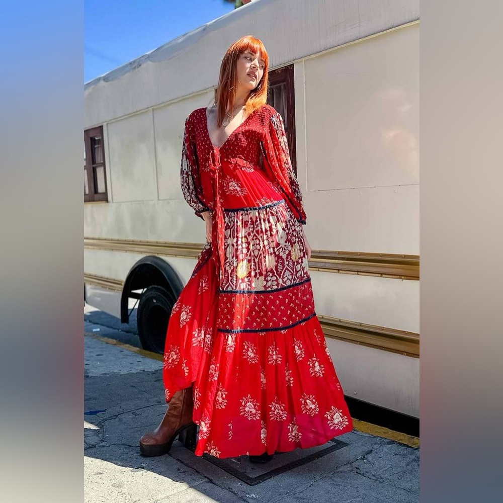 𝓯𝓹 Free People ~ Bali Laurel Maxi Dress - Picture 7 of 12